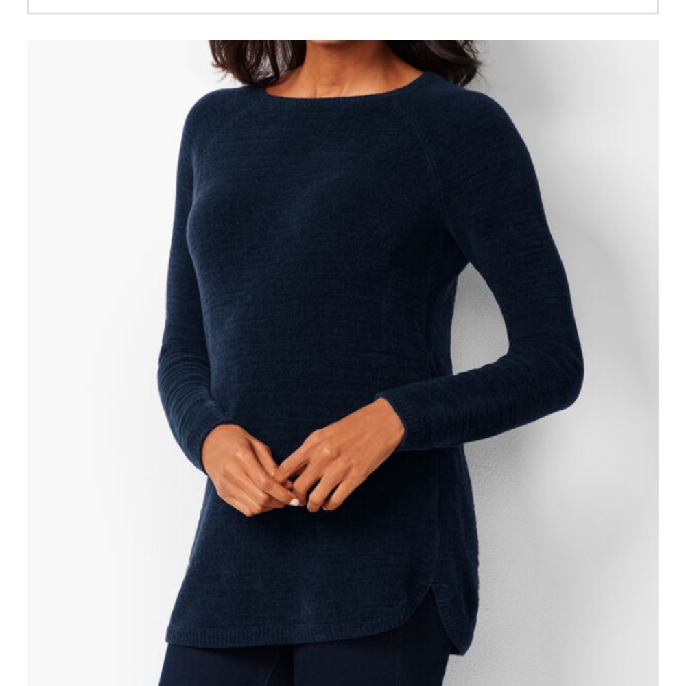 NWT Talbots - Navy Tie-Back sweater Sz. XS